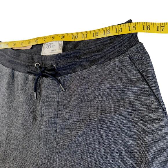 Free Planet Terry Knit Lounge Sweat Shorts Elastic Drawstring Size S Marled Gray - Picture 9 of 12
